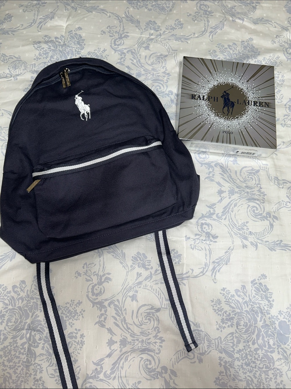 Polo by Ralph Lauren Navy Backpack with Giftbox